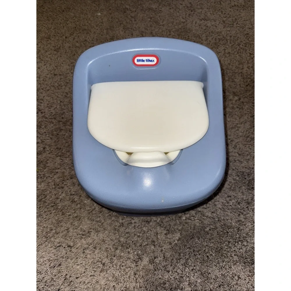 Little Tikes Potty Seat Vintage Blue White Toilet